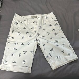 Loft Bermuda roll shorts, size 0